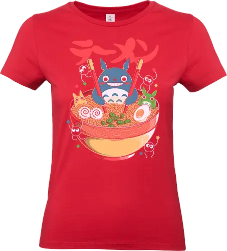 Ramen Friends - ramen, japanese, japan, anime, fantasy, cute, noodles, food, cartoon, kawaii, nostalgia, otaku, culture, oriental, creature, friends, playful, colorful, illustration, geek - Standard T-Shirt (Women)