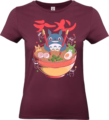 Ramen Friends - ramen, japanese, japan, anime, fantasy, cute, noodles, food, cartoon, kawaii, nostalgia, otaku, culture, oriental, creature, friends, playful, colorful, illustration, geek - Standard T-Shirt (Women)