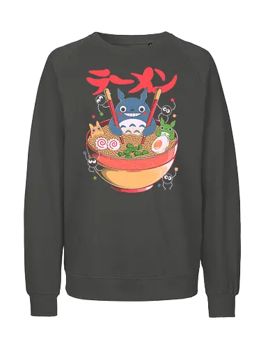 Ramen Friends - ramen, japanese, japan, anime, fantasy, cute, noodles, food, cartoon, kawaii, nostalgia, otaku, culture, oriental, creature, friends, playful, colorful, illustration, geek - Fairtrade Sweatshirt