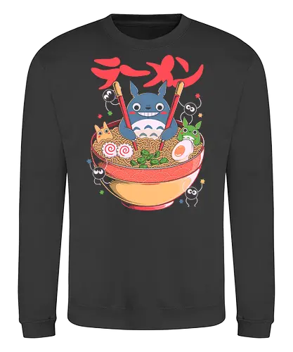 Ramen Friends - ramen, japanese, japan, anime, fantasy, cute, noodles, food, cartoon, kawaii, nostalgia, otaku, culture, oriental, creature, friends, playful, colorful, illustration, geek - Sweatshirt