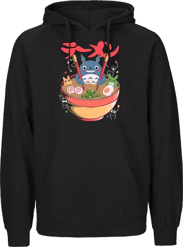 Ramen Friends - ramen, japanese, japan, anime, fantasy, cute, noodles, food, cartoon, kawaii, nostalgia, otaku, culture, oriental, creature, friends, playful, colorful, illustration, geek - Fairtrade Hoodie