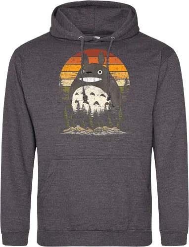 Autumn with my neighbor vintage - anime, manga, japan, retro, vintage, miyazaki, fall, autumn, cat, seasons, halloween - Standard Hoodie