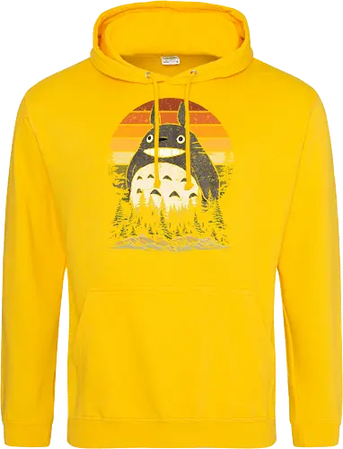 Autumn with my neighbor vintage - anime, manga, japan, retro, vintage, miyazaki, fall, autumn, cat, seasons, halloween - Standard Hoodie