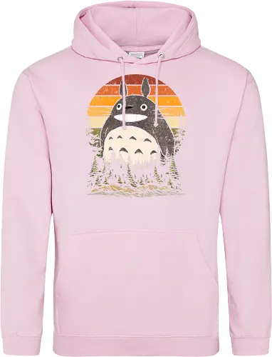 Autumn with my neighbor vintage - anime, manga, japan, retro, vintage, miyazaki, fall, autumn, cat, seasons, halloween - Standard Hoodie