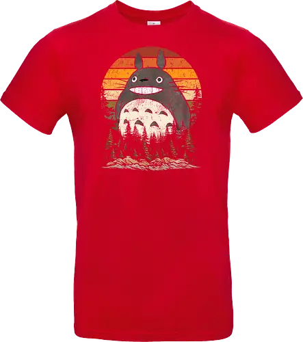 Autumn with my neighbor vintage - anime, manga, japan, retro, vintage, miyazaki, fall, autumn, cat, seasons, halloween - Standard T-Shirt