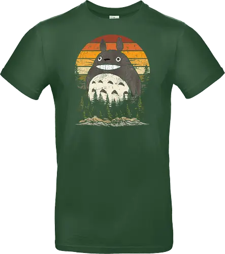 Autumn with my neighbor vintage - anime, manga, japan, retro, vintage, miyazaki, fall, autumn, cat, seasons, halloween - Standard T-Shirt