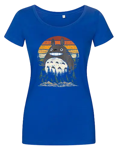 Autumn with my neighbor vintage - anime, manga, japan, retro, vintage, miyazaki, fall, autumn, cat, seasons, halloween - Women T-Shirt