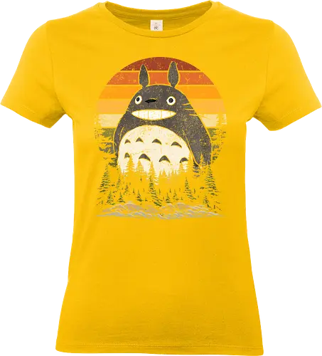 Autumn with my neighbor vintage - anime, manga, japan, retro, vintage, miyazaki, fall, autumn, cat, seasons, halloween - Standard T-Shirt (Women)