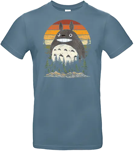 Autumn with my neighbor vintage - anime, manga, japan, retro, vintage, miyazaki, fall, autumn, cat, seasons, halloween - Standard T-Shirt