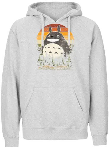 Autumn with my neighbor vintage - anime, manga, japan, retro, vintage, miyazaki, fall, autumn, cat, seasons, halloween - Fairtrade Hoodie
