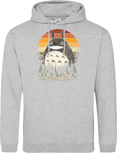 Autumn with my neighbor vintage - anime, manga, japan, retro, vintage, miyazaki, fall, autumn, cat, seasons, halloween - Standard Hoodie