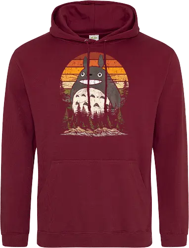 Autumn with my neighbor vintage - anime, manga, japan, retro, vintage, miyazaki, fall, autumn, cat, seasons, halloween - Standard Hoodie