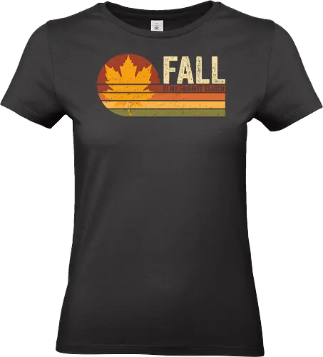 Fall vintage - autumn, nature, vintge, cozy, retro, books, fall, book, seasons, halloween, leaves - Standard T-Shirt (Women)