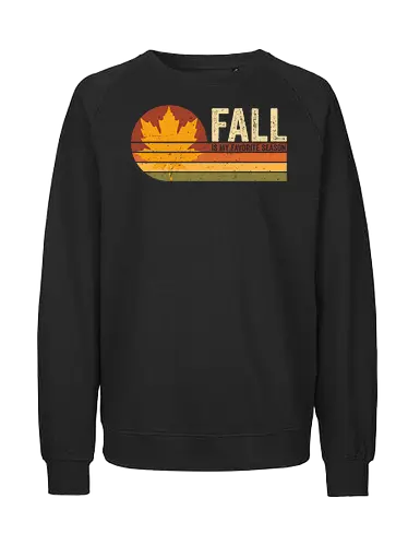Fall vintage - autumn, nature, vintge, cozy, retro, books, fall, book, seasons, halloween, leaves - Fairtrade Sweatshirt
