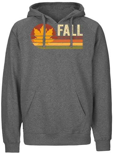 Fall vintage - autumn, nature, vintge, cozy, retro, books, fall, book, seasons, halloween, leaves - Fairtrade Hoodie