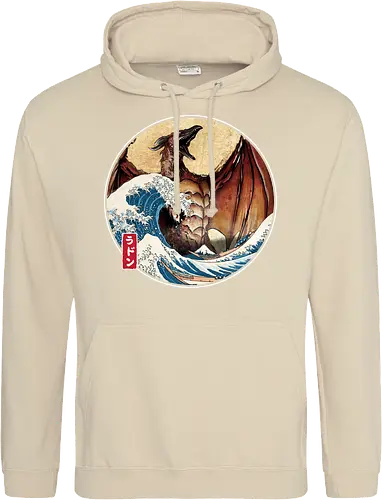 The Great Fire Pteranodon off Kanagawa - Standard Hoodie