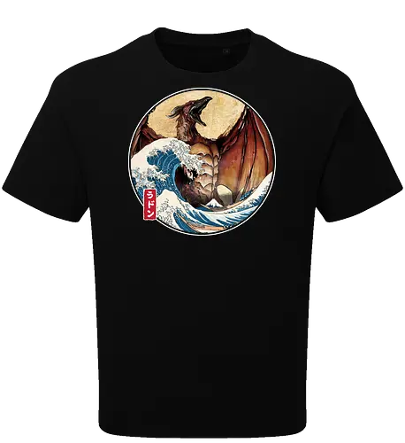The Great Fire Pteranodon off Kanagawa - Oversize T-Shirt