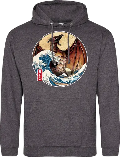The Great Fire Pteranodon off Kanagawa - Standard Hoodie
