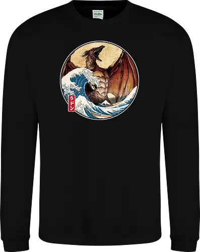 The Great Fire Pteranodon off Kanagawa - Sweatshirt