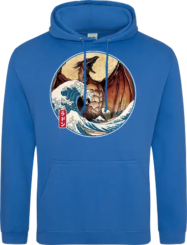 The Great Fire Pteranodon off Kanagawa - Standard Hoodie