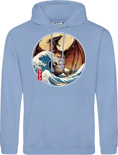The Great Fire Pteranodon off Kanagawa - Standard Hoodie