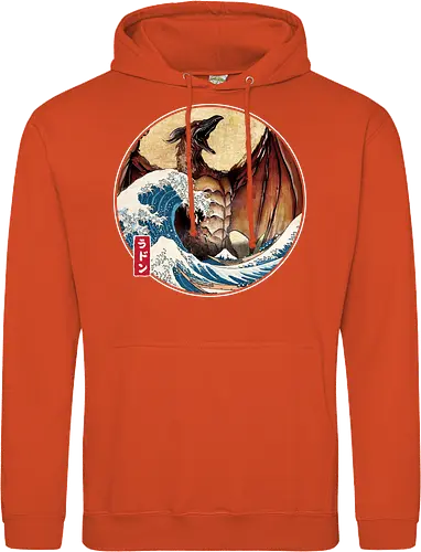 The Great Fire Pteranodon off Kanagawa - Standard Hoodie