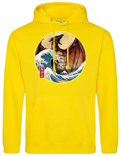 The Great Fire Pteranodon off Kanagawa - Standard Hoodie