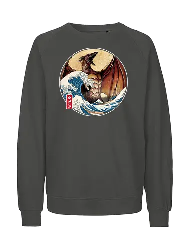 The Great Fire Pteranodon off Kanagawa - Fairtrade Sweatshirt