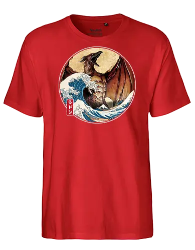 The Great Fire Pteranodon off Kanagawa - Fairtrade T-Shirt