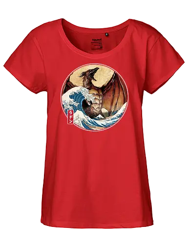 The Great Fire Pteranodon off Kanagawa - Fairtrade Girl Shirt