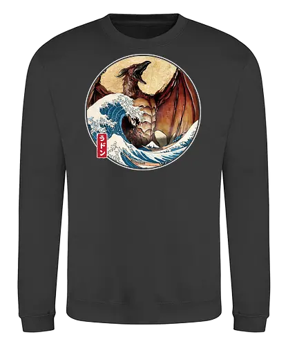 The Great Fire Pteranodon off Kanagawa - Sweatshirt