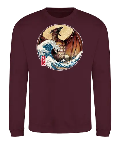 The Great Fire Pteranodon off Kanagawa - Sweatshirt
