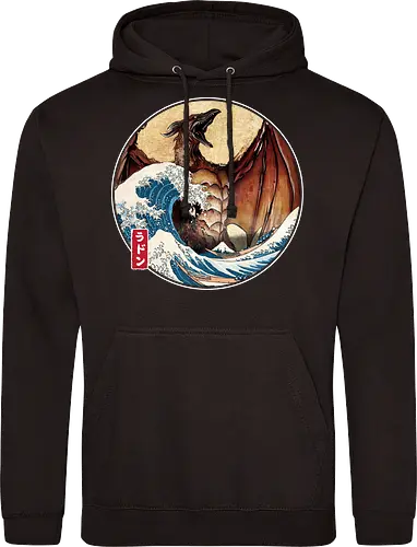 The Great Fire Pteranodon off Kanagawa - Standard Hoodie