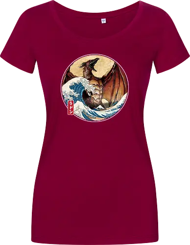 The Great Fire Pteranodon off Kanagawa - Women T-Shirt