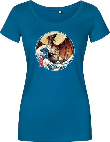 The Great Fire Pteranodon off Kanagawa - Women T-Shirt