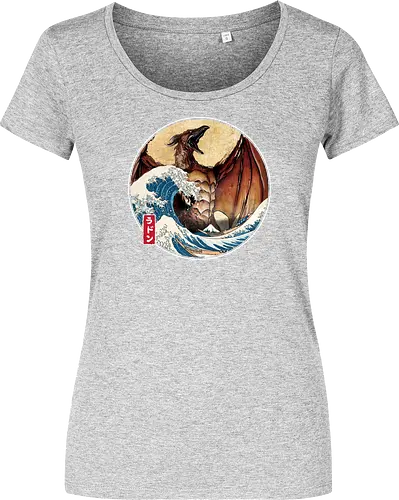 The Great Fire Pteranodon off Kanagawa - Women T-Shirt
