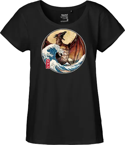 The Great Fire Pteranodon off Kanagawa - Fairtrade Girl Shirt