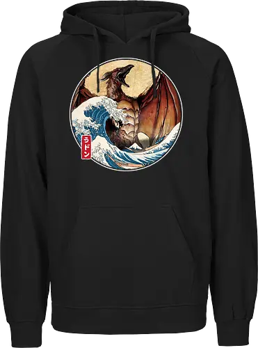 The Great Fire Pteranodon off Kanagawa - Fairtrade Hoodie