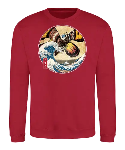 The Great Giant Moth off Kanagawa - Sweatshirt