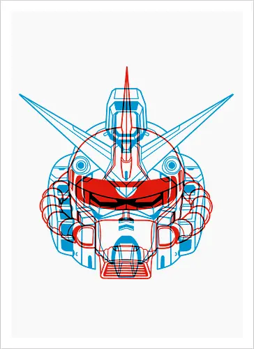 Mecha Anaglyph - Artprint