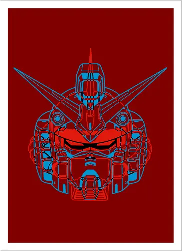 Mecha Anaglyph - Artprint
