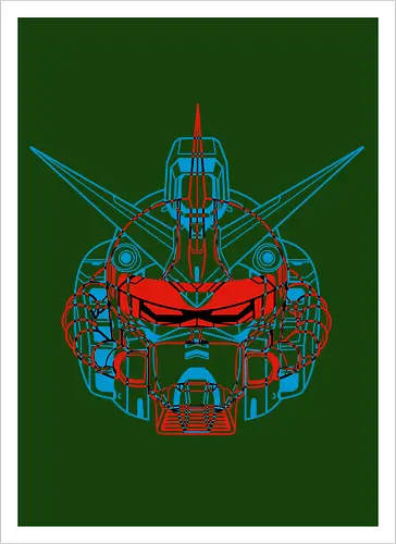 Mecha Anaglyph - Artprint