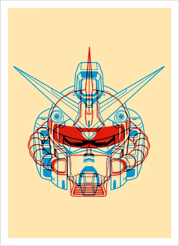 Mecha Anaglyph - Artprint