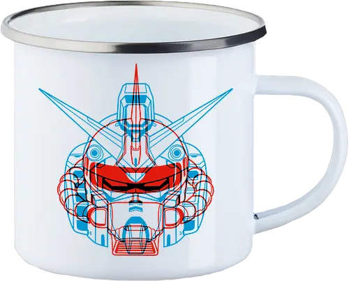 Mecha Anaglyph - Enamel Mug