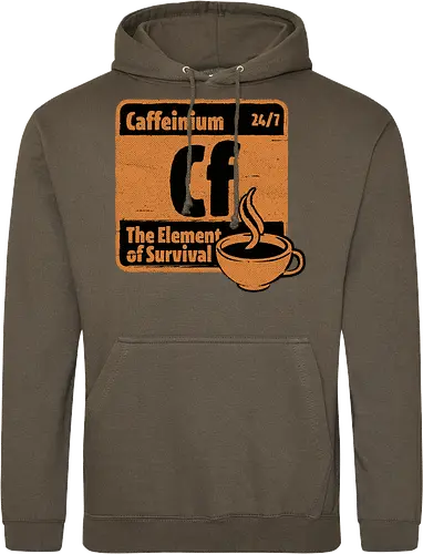 Element of Coffee - Science, Scientist, Sciencific, Science Art, Scientists, Science Humor, Chemistry, Chemistry Joke, Chemistry Humor, Biology, Coffee, Coffee Shop, Coffee Time, Coffee Cup, Coffee Addict, Science Joke, Funny Science, Retro Science, Sarcastic Science, Vintage Science, Funny Science Quote, Periodic Table, Periodic Table Joke, Periodic Table Parody, Stem, Humor, Joke, Fun, Funny, Sarcasm, Sarcastic, Irony, Ironic, Research, Physics - Standard Hoodie