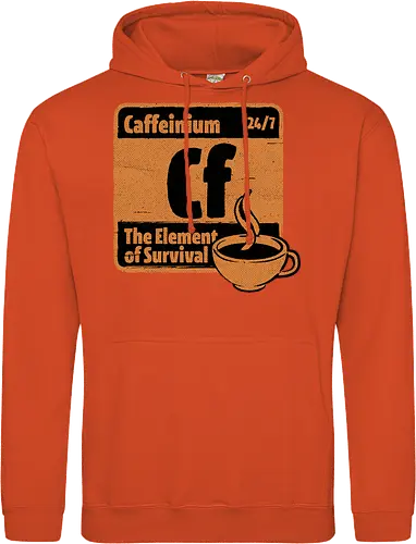 Element of Coffee - Science, Scientist, Sciencific, Science Art, Scientists, Science Humor, Chemistry, Chemistry Joke, Chemistry Humor, Biology, Coffee, Coffee Shop, Coffee Time, Coffee Cup, Coffee Addict, Science Joke, Funny Science, Retro Science, Sarcastic Science, Vintage Science, Funny Science Quote, Periodic Table, Periodic Table Joke, Periodic Table Parody, Stem, Humor, Joke, Fun, Funny, Sarcasm, Sarcastic, Irony, Ironic, Research, Physics - Standard Hoodie