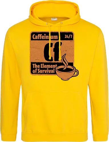 Element of Coffee - Science, Scientist, Sciencific, Science Art, Scientists, Science Humor, Chemistry, Chemistry Joke, Chemistry Humor, Biology, Coffee, Coffee Shop, Coffee Time, Coffee Cup, Coffee Addict, Science Joke, Funny Science, Retro Science, Sarcastic Science, Vintage Science, Funny Science Quote, Periodic Table, Periodic Table Joke, Periodic Table Parody, Stem, Humor, Joke, Fun, Funny, Sarcasm, Sarcastic, Irony, Ironic, Research, Physics - Standard Hoodie