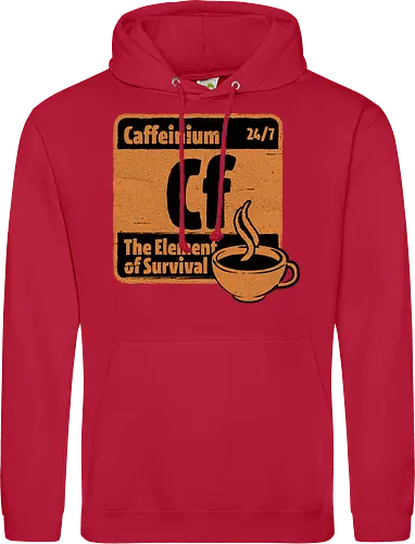 Element of Coffee - Science, Scientist, Sciencific, Science Art, Scientists, Science Humor, Chemistry, Chemistry Joke, Chemistry Humor, Biology, Coffee, Coffee Shop, Coffee Time, Coffee Cup, Coffee Addict, Science Joke, Funny Science, Retro Science, Sarcastic Science, Vintage Science, Funny Science Quote, Periodic Table, Periodic Table Joke, Periodic Table Parody, Stem, Humor, Joke, Fun, Funny, Sarcasm, Sarcastic, Irony, Ironic, Research, Physics - Standard Hoodie