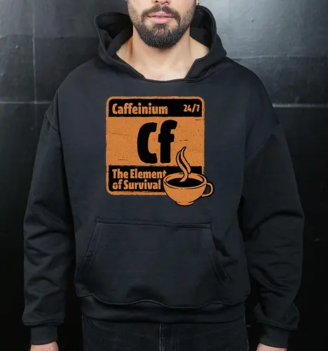 Element of Coffee - Science, Scientist, Sciencific, Science Art, Scientists, Science Humor, Chemistry, Chemistry Joke, Chemistry Humor, Biology, Coffee, Coffee Shop, Coffee Time, Coffee Cup, Coffee Addict, Science Joke, Funny Science, Retro Science, Sarcastic Science, Vintage Science, Funny Science Quote, Periodic Table, Periodic Table Joke, Periodic Table Parody, Stem, Humor, Joke, Fun, Funny, Sarcasm, Sarcastic, Irony, Ironic, Research, Physics - Cropped Hoodie