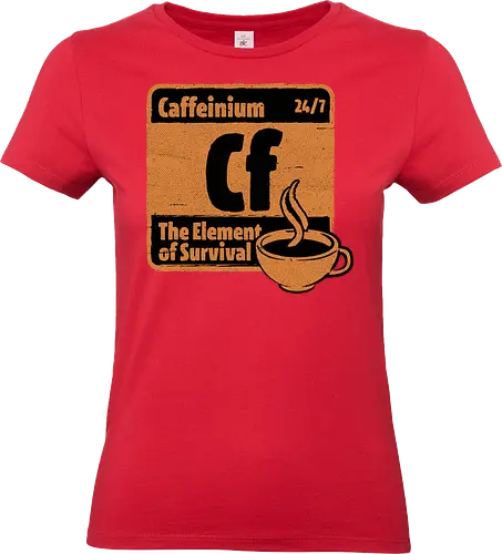 Element of Coffee - Science, Scientist, Sciencific, Science Art, Scientists, Science Humor, Chemistry, Chemistry Joke, Chemistry Humor, Biology, Coffee, Coffee Shop, Coffee Time, Coffee Cup, Coffee Addict, Science Joke, Funny Science, Retro Science, Sarcastic Science, Vintage Science, Funny Science Quote, Periodic Table, Periodic Table Joke, Periodic Table Parody, Stem, Humor, Joke, Fun, Funny, Sarcasm, Sarcastic, Irony, Ironic, Research, Physics - Standard T-Shirt (Women)